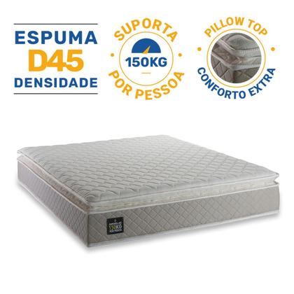 Imagem de Colchão de Espuma D45 Pillow Top Strong Casal 138 cm