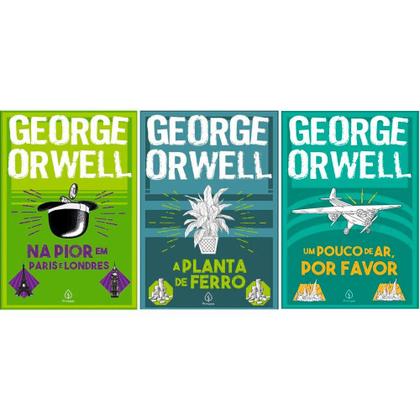 Imagem de Coleção george orwell: a planta de ferro + na pior em paris e londres + um pouco de ar, por favor - Kit de Livros