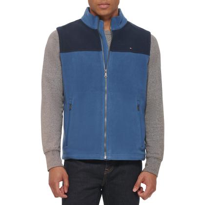 Imagem de Colete masculino de lã polar Tommy Hilfiger azul marinho/oceano