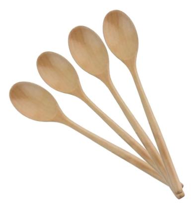 Imagem de Colher De Pau (Madeira)Kit C/10 Kit 10 Colher 30Cm - Marrom-