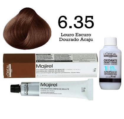 Imagem de Coloração Majirel 6.35 Louro Escuro Dourado Acaju + Emulsão Oxi 20 Vol. 75ml  L'Oréal