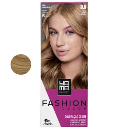 Imagem de Coloração Yama Fashion Color Tintura Tinta Cabelo Creme Mini Kit 10.0 Louro Clarissimo