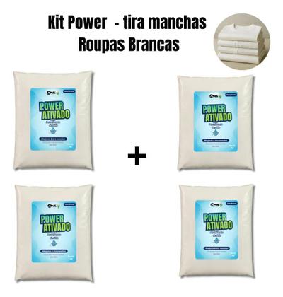 Imagem de Combo 4 Percarbonato Power com Oxigênio Ativado Tira manchas Potente 1kg