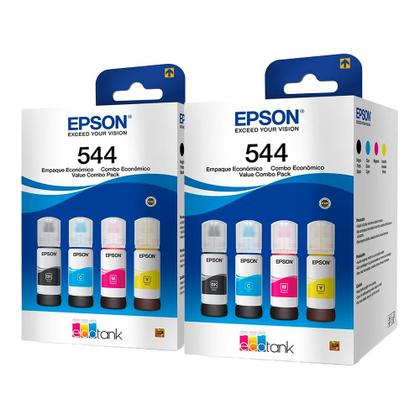 Imagem de combo T544 08 tintas CMYK para impressora jato de tinta