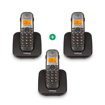 Imagem de Combo Telefone sem Fio Intelbras + Dois Ramais Adicionais TS 5123