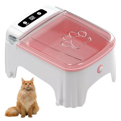 Imagem de Comedouro Automatico Pet Cao Gato Cachorro Raçao Sensor Movimento Presença Temporizador Programavel Animal de Estimaçao