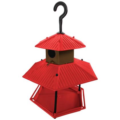 Imagem de Comedouro com casa para pássaros - Plástico reciclado