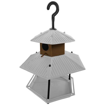 Imagem de Comedouro com casa para pássaros - Plástico reciclado