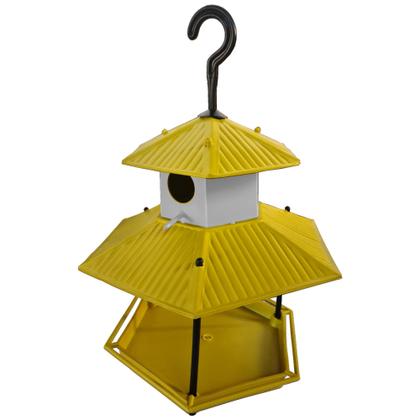 Imagem de Comedouro com casa para pássaros - Plástico reciclado