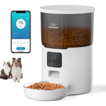 Imagem de Comedouro Pet Robotizado Alimentador Inteligente 4L APP Wifi Alto Falante Temporizador Cachorro Gato