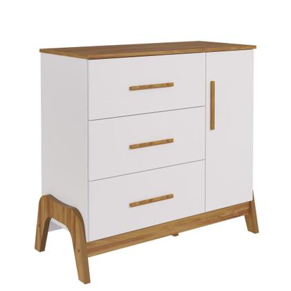 Imagem de Cômoda 1 Porta 3 Gavetas Guti Retrô - Peroba Moveis