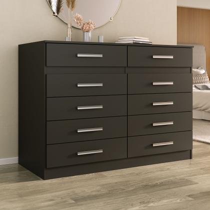 Imagem de Cômoda 10 Gavetas 99,4x123x40,5cm Alexia - Yescasa