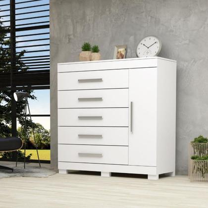 Imagem de Cômoda 5 Gavetas 1 Porta Com Sapateira Rayane ACP