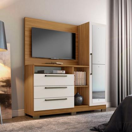 Cômoda com Painel para TV até 43 Polegadas 1 Porta com Espelho 3