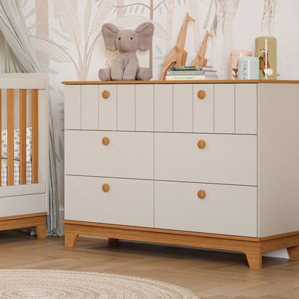 Imagem de Cômoda de Bebê com 6 Gavetas Chantilly Expresso Móveis