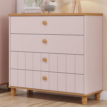 Imagem de Cômoda Infantil 4 Gavetas com Pés 100 MDF Lívia Permobili
