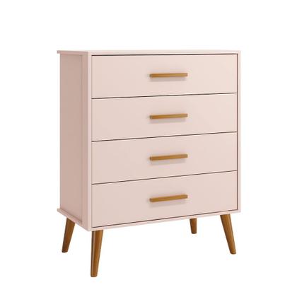 Imagem de Cômoda Isis 4 Gavetas  Rosa Fosco