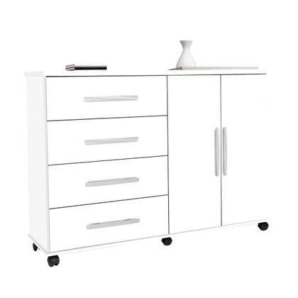 Imagem de Comoda Quarto 4 Gavetas 2 Porta Bali