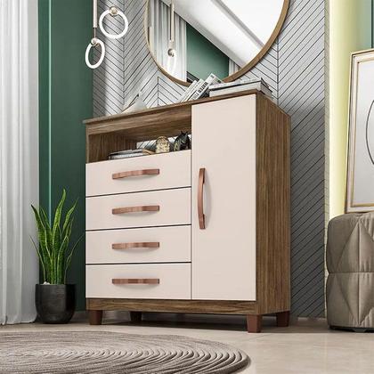 Imagem de Cômoda Sapateira Cannes 1 Porta 4 Gavetas - Incorplac