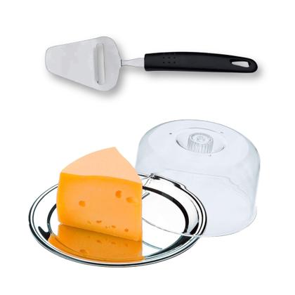 Imagem de COMP Kit para Queijo Brinox Petúnia com Cúpula + Plaina em Aço Inox