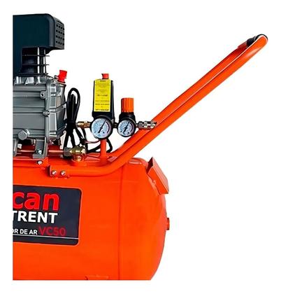 Imagem de Compressor De Ar 50 Litros 2 Hp 8 Bar Vc50 Vulcan Trent Cor Laranja Frequência 60 Hz