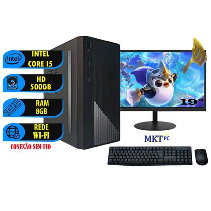 Imagem de Computador Completo Intel Core I5 8gb Hd 500gb com Kit Monitor 20" + Pacote Office + WIFI