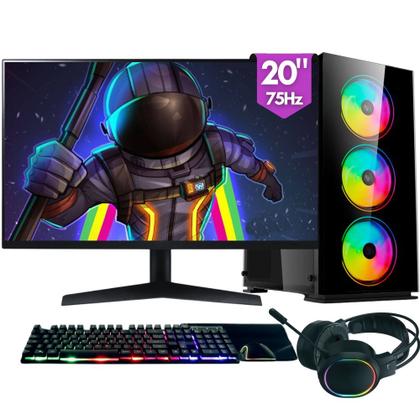 Imagem de Computador Gamer completo 2Eletro RGB, Intel Core i5, 16GB RAM, SSD 512GB, Fonte 500W, Monitor 20" 75Hz, Kit Gamer completo - PG2E-1011RG