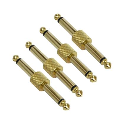 Imagem de Conector De Pedal De Guitarra Tipo Z De 6.3mm (1/4 De Polegada) - Pacote Com 4 Acopladores Macho De