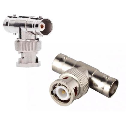 Imagem de Conector Divisor Splitter Adaptador Bnc 1 Macho X 2 Fêmea