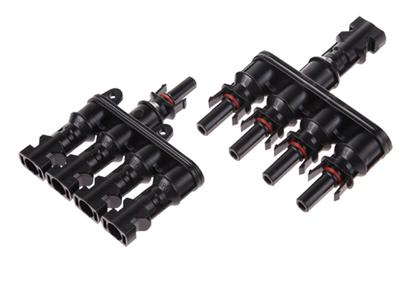 Imagem de Conector MC4 - Y 4 P/ Ligação 4 Painéis Solar em Paralelo - Par