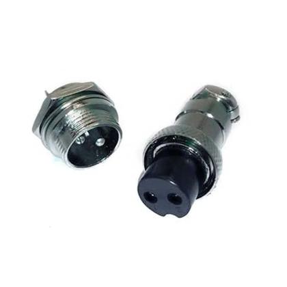 Imagem de Conector mike 2 vias par macho e fêmea