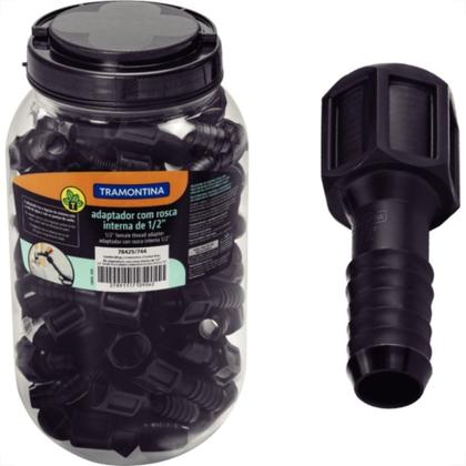 Imagem de Conexao Preta Tramontina Adaptador Rosca Interna 1/2'' Pote Com 80 Pecas - 78425744