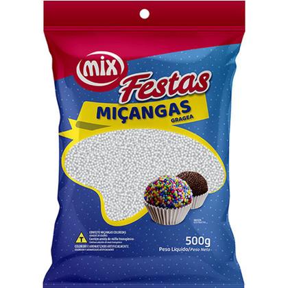 Imagem de Confeito Miçanga Branca 500g - 01 unidade - Mix