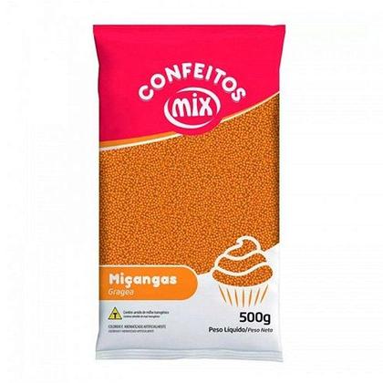 Imagem de Confeito Miçanga Laranja 500g - 01 unidade - Mix -