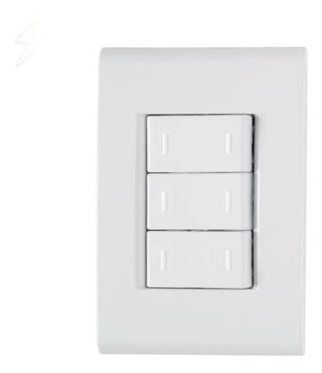 Imagem de Conj Interruptor Triplo Paralelo Liz Branco Tramontina