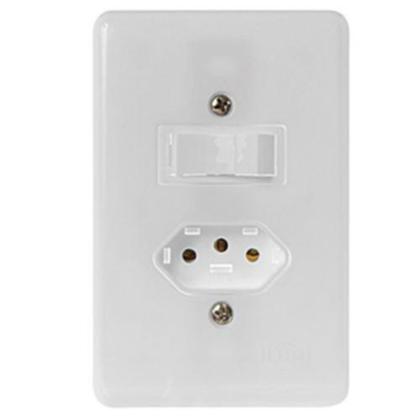 Imagem de Conjunto 1 Interruptor Simples + 1 Tomada 10a Stylus - Ilumi