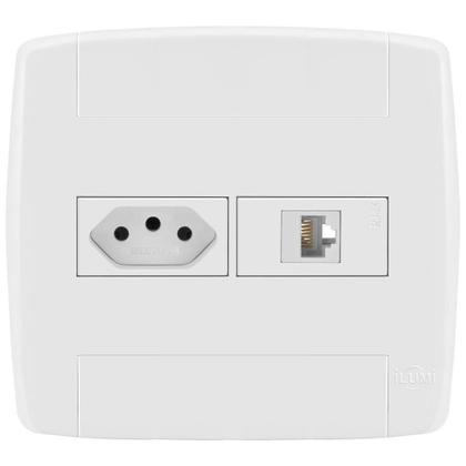 Imagem de Conjunto 1 Tomada 20A + 1 Tomada Rj45 4X4 - Ilumi Lev