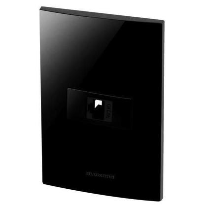 Imagem de Conjunto 1 Tomada Rede Rj45 - Inova Black Piano - Blp25
