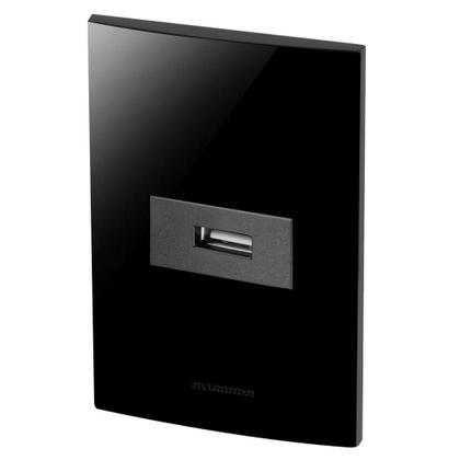 Imagem de Conjunto 1 Tomada Usb - Inova Black / Grafite - Bpg35