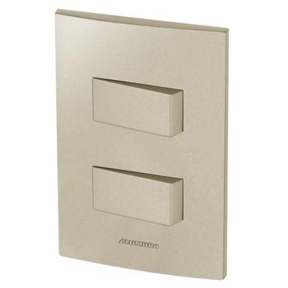 Imagem de Conjunto 2 Interruptores Simples - Inova Champanhe - Acp07