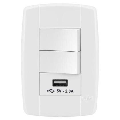 Imagem de Conjunto 2 Paralelos + 1 Usb - Ilumi Lev - 87020