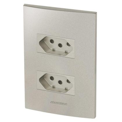 Imagem de Conjunto 2 Tomadas 10A - Inova Titanium - Att05