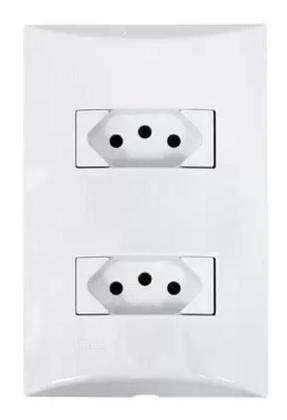 Imagem de Conjunto 2 Tomadas 2 Polos + Terra 20A Embutir Brava Iriel Branco