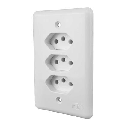 Imagem de Conjunto 3 Tomadas Monobloco 20A 250V~ Linha Stylus Ilumi - 201211