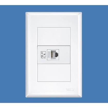 Imagem de Conjunto 4x2 Tomada RJ45 CAT 5E - 8 Vias Modular Evidence - Fame