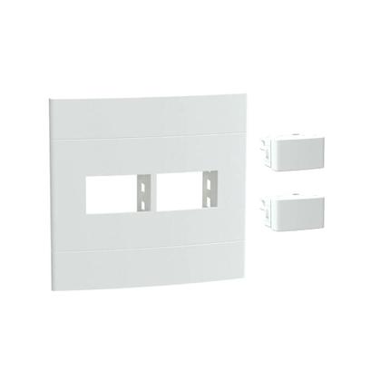 Imagem de Conjunto 4x4 2 Interruptor Lunare Up Branco Fosco Schneider