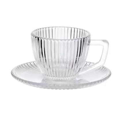 Imagem de Conjunto 6 Xícaras de Café com Pires Graffiato 90ml Transparente JGXC084 - Hauskraft