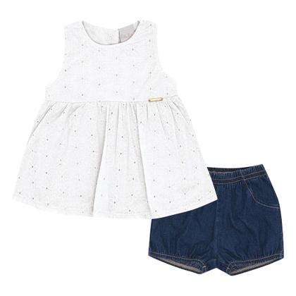 Imagem de Conjunto Bebê Menina - Branco - 52122-3