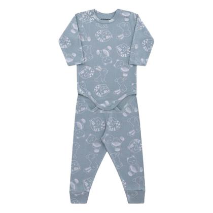 Imagem de Conjunto Bebê Menino Dedeka Body Bichinhos Azul - 0890