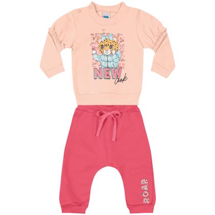Imagem de Conjunto Blusão com calça de Moletom Peluciado REF:10484 - Kiko e kika